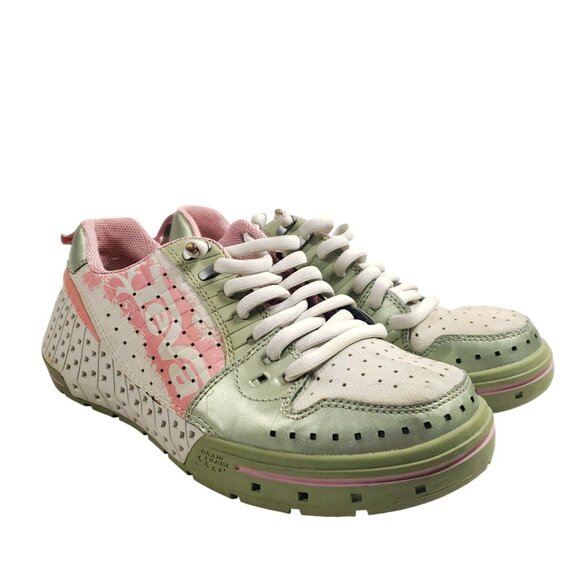Teva Womens Size 8 Athletic Sneakers Pastel Green & Pink Breathable - Picture 2 of 9
